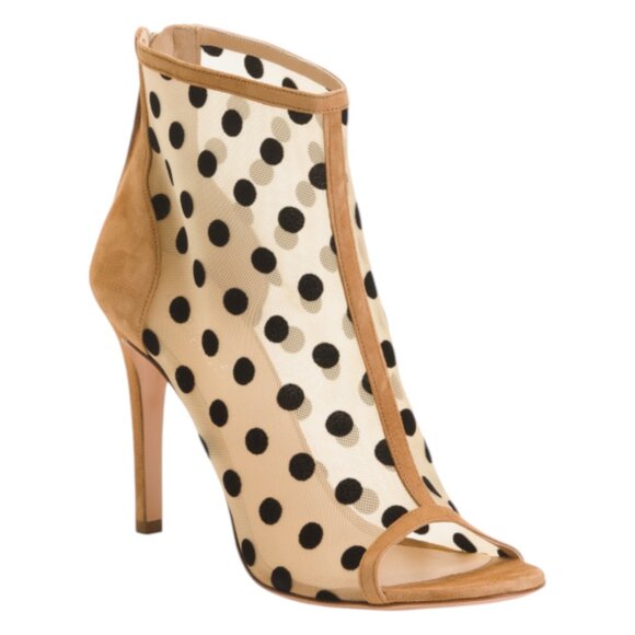 BEAUTIISOLES Made In Italy Tatiana Mesh Peep Toe Heels - Picture 1 of 3